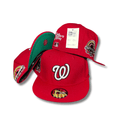Washington Nationals Red New Era 59FIFTY with Side Patches - Fitted Cap