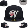 New York Yankees Navy Blue Fitted Hat with Unique Logo and Embroidered Team Badge