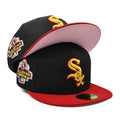 Chicago White Sox Fitted MLB Hat with 2003 All-Star Game Patch and Red Brim – Black