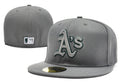 Oakland Athletics Fitted Cap – Grey with Embroidered Logo