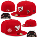 Official Washington Nationals MLB Fitted Hat – Premium Red Design with Team Logo and Side Patches